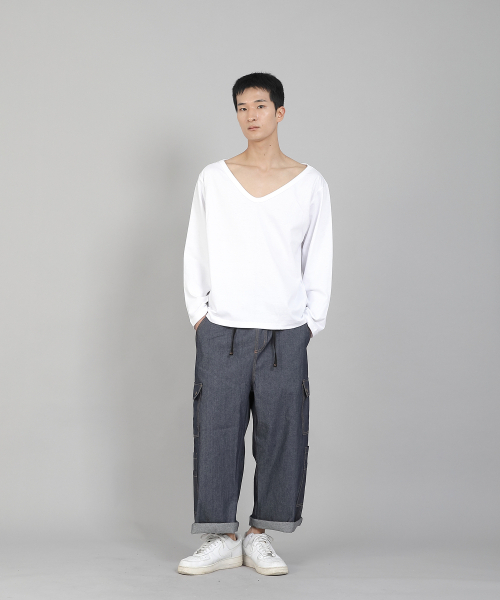 SAINTCREW(セントクルー)の「ダブルカーゴ9部パンツDCP-382デニムライトインディゴ(デニムパンツ・メンズ・その他・LARGE/MEDIUM/XX-LARGE/X-LARGE)」の11枚目の写真