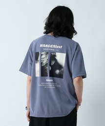 RAGEBLUE | 【LUXURY+EASY】DRAPE CREW NECK PHOTO PRINT T-SHIRT/ラグイージーフォトプリントTシャツ(Tシャツ/カットソー)