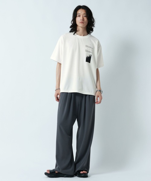 RAGEBLUE（レイジブルー）の「【LUXURY+EASY】DRAPE CREW NECK PHOTO PRINT T-SHIRT/ラグイージーフォトプリントTシャツ（Tシャツ/カットソー・メンズ・グレー/ライトブルー/ホワイト/ブラック・SMALL/MEDIUM/LARGE）」の6枚目の写真