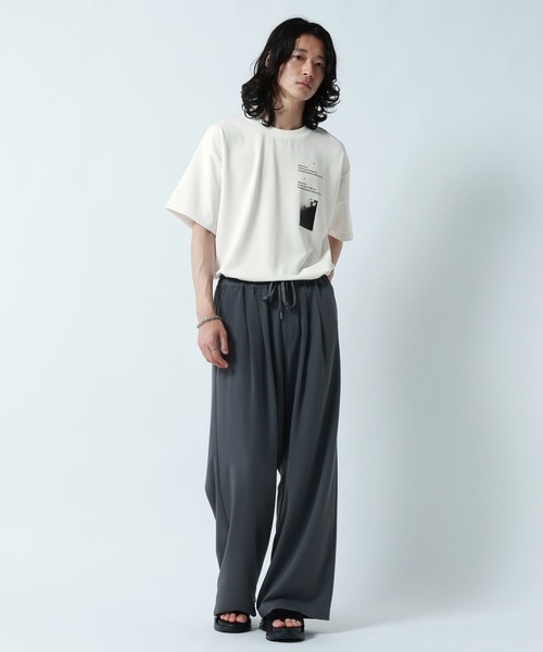RAGEBLUE（レイジブルー）の「【LUXURY+EASY】DRAPE CREW NECK PHOTO PRINT T-SHIRT/ラグイージーフォトプリントTシャツ（Tシャツ/カットソー・メンズ・グレー/ライトブルー/ホワイト/ブラック・SMALL/MEDIUM/LARGE）」の10枚目の写真