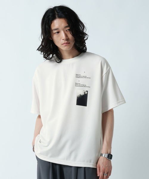 RAGEBLUE（レイジブルー）の「【LUXURY+EASY】DRAPE CREW NECK PHOTO PRINT T-SHIRT/ラグイージーフォトプリントTシャツ（Tシャツ/カットソー・メンズ・グレー/ライトブルー/ホワイト/ブラック・SMALL/MEDIUM/LARGE）」の12枚目の写真