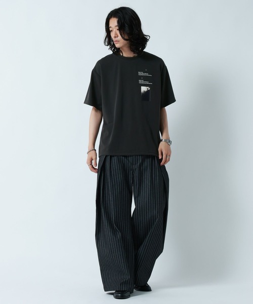 RAGEBLUE（レイジブルー）の「【LUXURY+EASY】DRAPE CREW NECK PHOTO PRINT T-SHIRT/ラグイージーフォトプリントTシャツ（Tシャツ/カットソー・メンズ・グレー/ライトブルー/ホワイト/ブラック・SMALL/MEDIUM/LARGE）」の15枚目の写真