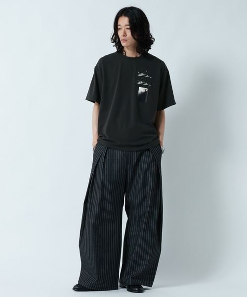 RAGEBLUE（レイジブルー）の「【LUXURY+EASY】DRAPE CREW NECK PHOTO PRINT T-SHIRT/ラグイージーフォトプリントTシャツ（Tシャツ/カットソー・メンズ・グレー/ライトブルー/ホワイト/ブラック・SMALL/MEDIUM/LARGE）」の16枚目の写真