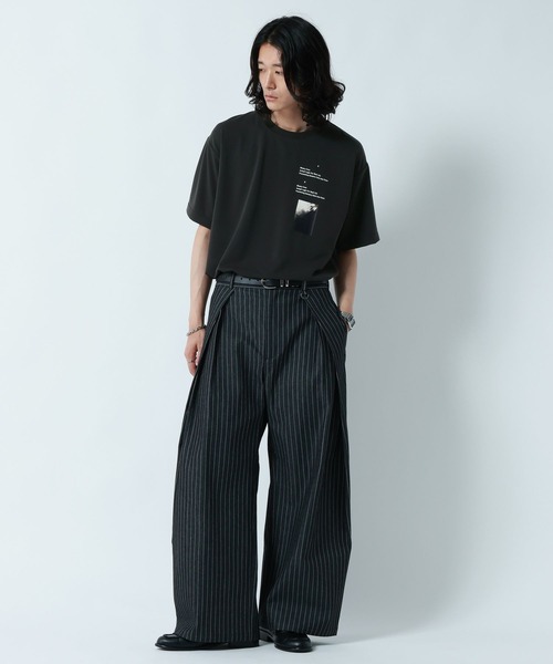 RAGEBLUE（レイジブルー）の「【LUXURY+EASY】DRAPE CREW NECK PHOTO PRINT T-SHIRT/ラグイージーフォトプリントTシャツ（Tシャツ/カットソー・メンズ・グレー/ライトブルー/ホワイト/ブラック・SMALL/MEDIUM/LARGE）」の19枚目の写真