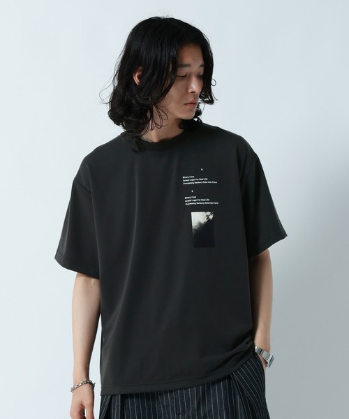 RAGEBLUE（レイジブルー）の「【LUXURY+EASY】DRAPE CREW NECK PHOTO PRINT T-SHIRT/ラグイージーフォトプリントTシャツ（Tシャツ/カットソー・メンズ・グレー/ライトブルー/ホワイト/ブラック・SMALL/MEDIUM/LARGE）」の21枚目の写真