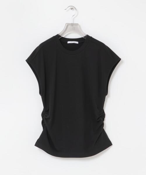 URBAN RESEARCH（アーバンリサーチ）の「サイドギャザーカットソー（Tシャツ/カットソー・レディース・ブラウン/オフホワイト/ブラック・FREE）」の16枚目の写真