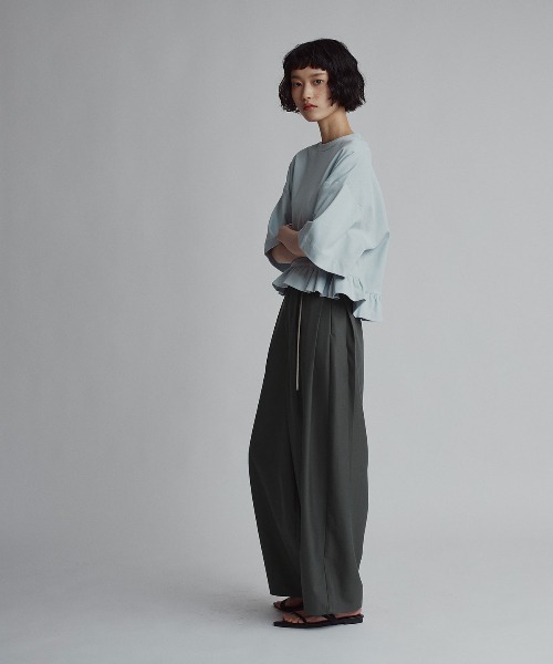 W:Huku(フーク)の「【新色】【W:Huku / ストレッチソフトツイル】コクーン スラックス / Stretch Soft Twill Cocoon Slacks(スラックス・レディース・レッド系その他/グレー/ベージュ/ブラウン/ブラック・FREE)」の19枚目の写真