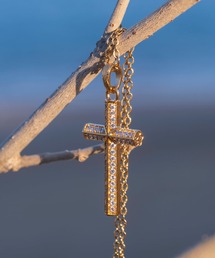 IRIEBEACH（アイリービーチ）の「cross pave necklace【リバーシブル】/【ハワイアンジュエリー】【サージカルステンレス】【金属アレルギー対応】【IRIEBEACH / アイリービーチ】つけっぱなしOK（ネックレス）」
