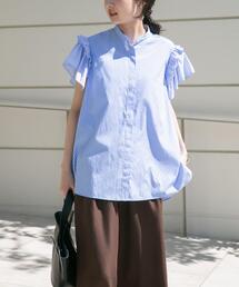 ITEMS URBANRESEARCH | ソデフリルノーカラーブラウス(シャツ/ブラウス)