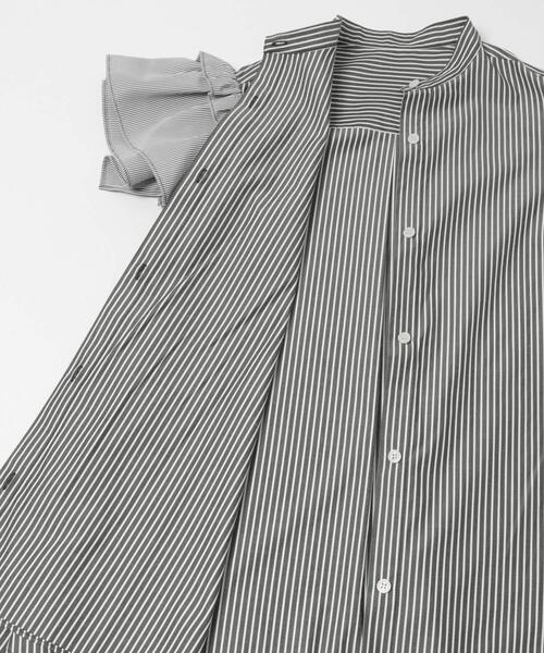 ITEMS URBANRESEARCH(アイテムズ アーバンリサーチ)の「ソデフリルノーカラーブラウス(シャツ/ブラウス・レディース・ブルー系その他/ブラック系その他/ブラック・FREE)」の15枚目の写真