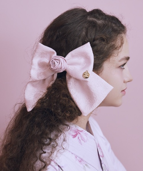 ローズリボンジャカードバレッタ（バレッタ/ヘアクリップ）｜Maison de