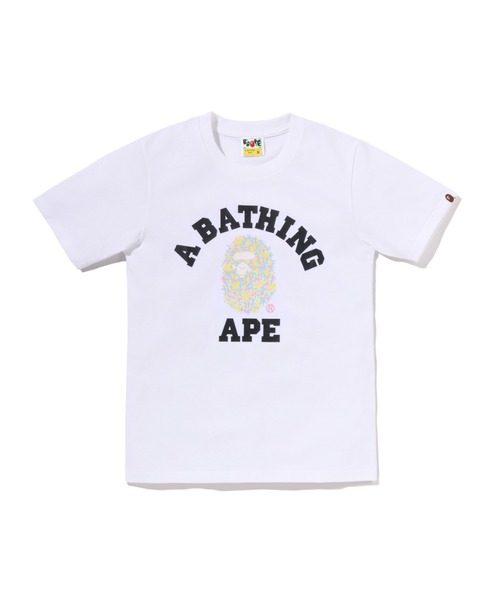 A BATHING APE（アベイシングエイプ）の「BLING STAR GLITTER COLLEGE TEE（Tシャツ/カットソー・レディース・ブラック/ホワイト・X-SMALL/MEDIUM/SMALL）」の2枚目の写真