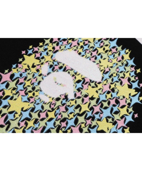 A BATHING APE（アベイシングエイプ）の「BLING STAR GLITTER COLLEGE TEE（Tシャツ/カットソー・レディース・ブラック/ホワイト・X-SMALL/MEDIUM/SMALL）」の4枚目の写真