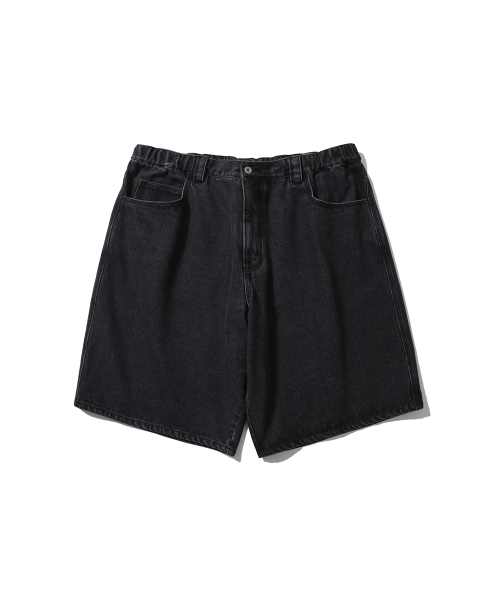 ANGLAN(アングラン)の「Denim Baggy Half Pants - Washed Black(デニムパンツ・メンズ・その他・1/2)」の1枚目の写真