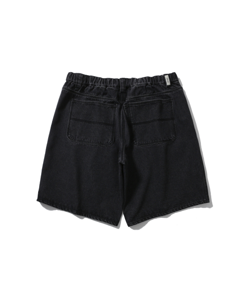 ANGLAN(アングラン)の「Denim Baggy Half Pants - Washed Black(デニムパンツ・メンズ・その他・1/2)」の2枚目の写真