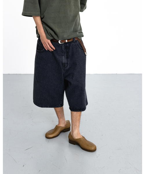 ANGLAN(アングラン)の「Denim Baggy Half Pants - Washed Black(デニムパンツ・メンズ・その他・1/2)」の8枚目の写真