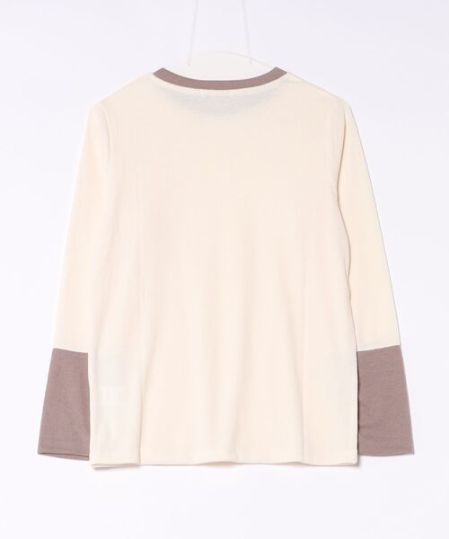 BELLUNA PLUS(ベルーナ)の「配色リブ素材クルーネックプルオーバー(Tシャツ/カットソー・レディース・ブラック系/アイボリー系/パープル系/杢グレー・X-LARGE/MEDIUM/LARGE)」の12枚目の写真