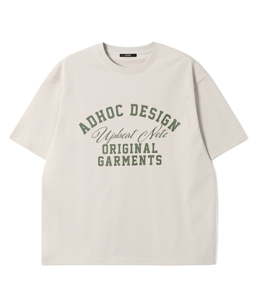 ADHOC(アドホック)の「男女共用レタリングアーチアートワークTシャツ (4 COLOR) (HC6STA4)(Tシャツ/カットソー・メンズ・ライトベージュ/オフホワイト/チャコールグレー/ブラック・90/95/100/105)」の16枚目の写真