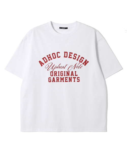 ADHOC(アドホック)の「男女共用レタリングアーチアートワークTシャツ (4 COLOR) (HC6STA4)(Tシャツ/カットソー・メンズ・ライトベージュ/オフホワイト/チャコールグレー/ブラック・90/95/100/105)」の14枚目の写真