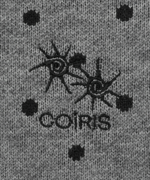 COIRIS(コイリス)の「グレインラウンドネックドットニットカーディガン(2カラー)(カーディガン/ボレロ・レディース・ブラック/グレー系・FREE)」の5枚目の写真
