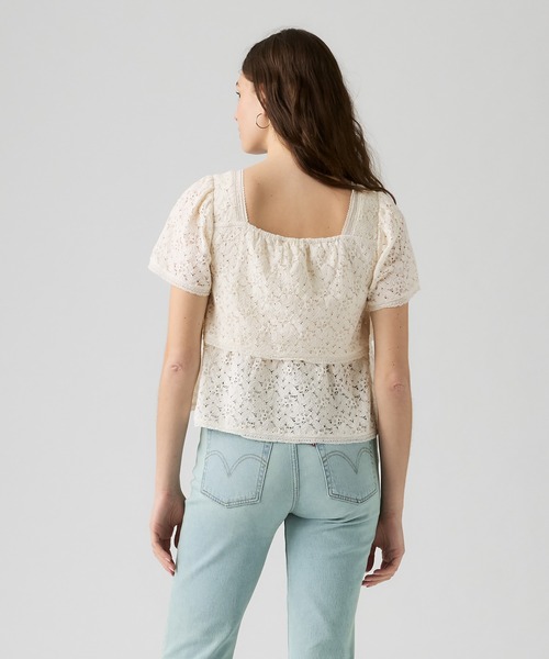 Levi's（リーバイス）の「Levi's/リーバイス ドム ショートスリーブ レースブラウス（シャツ/ブラウス・レディース・ホワイト・S/M/XS）」の2枚目の写真