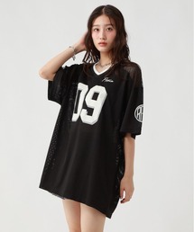 repipi armario（レピピ アルマリオ）の「切替メッシュフットボールワンピース（ワンピース）」