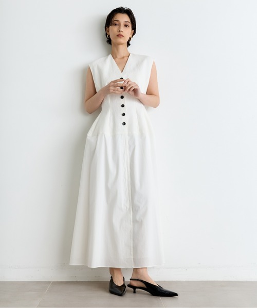 AKIRANAKA/アキラナカ】別注 Ilsa sleeveless dress/リネン