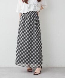 綺麗見えバイヤスチェックナロースカート