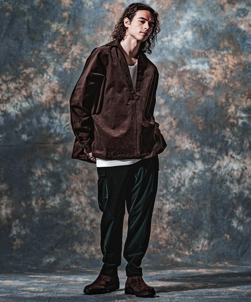 Jih Nunc(ジーヌンク)の「ms6592-コーデュロイディープスキッパーシャツ(JIH-R1233)(シャツ/ブラウス・メンズ・ブラウン/ブラック/チャコール・L/M/S)」の21枚目の写真
