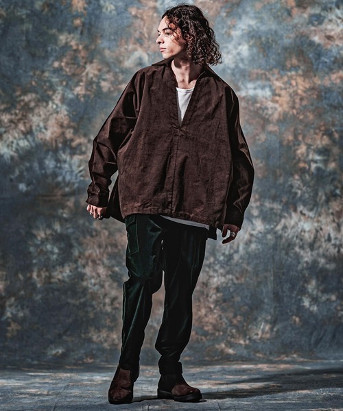 Jih Nunc(ジーヌンク)の「ms6592-コーデュロイディープスキッパーシャツ(JIH-R1233)(シャツ/ブラウス・メンズ・ブラウン/ブラック/チャコール・L/M/S)」の22枚目の写真