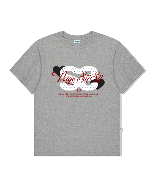 PAGESIISII(ページシシ)の「シシコラージュプリンティング半袖Tシャツグレー(Tシャツ/カットソー・レディース・その他・SMALL/MEDIUM/LARGE)」の1枚目の写真