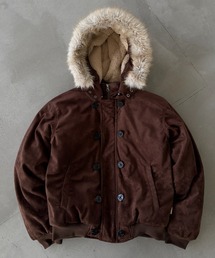 WISH FOR EVER（ウィッシュフォーエバー）の「3WAY FAUX SUEDE FUR HOOD BLOUSON/3ウェイフェイクスエードファーフードブルゾン（その他アウター）」