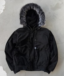 WISH FOR EVER（ウィッシュフォーエバー）の「3WAY FAUX SUEDE FUR HOOD BLOUSON/3ウェイフェイクスエードファーフードブルゾン（その他アウター）」