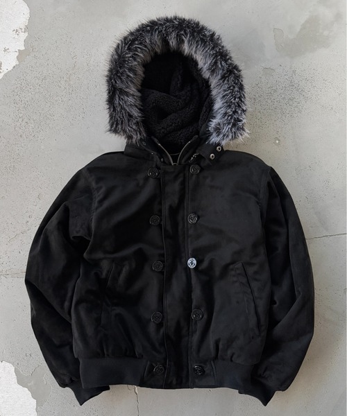 3WAY FAUX SUEDE FUR HOOD BLOUSON/3ウェイフェイクスエードファー