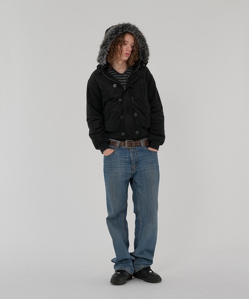 WISH FOR EVER(ウィッシュフォーエバー)の「3WAY FAUX SUEDE FUR HOOD BLOUSON/3ウェイフェイクスエードファーフードブルゾン(その他アウター・メンズ・ブラウン/ブラック/グレー/キャメル・LARGE/MEDIUM/X-SMALL/SMALL)」の18枚目の写真