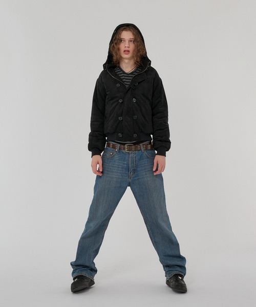 WISH FOR EVER(ウィッシュフォーエバー)の「3WAY FAUX SUEDE FUR HOOD BLOUSON/3ウェイフェイクスエードファーフードブルゾン(その他アウター・メンズ・ブラウン/ブラック/グレー/キャメル・LARGE/MEDIUM/X-SMALL/SMALL)」の22枚目の写真