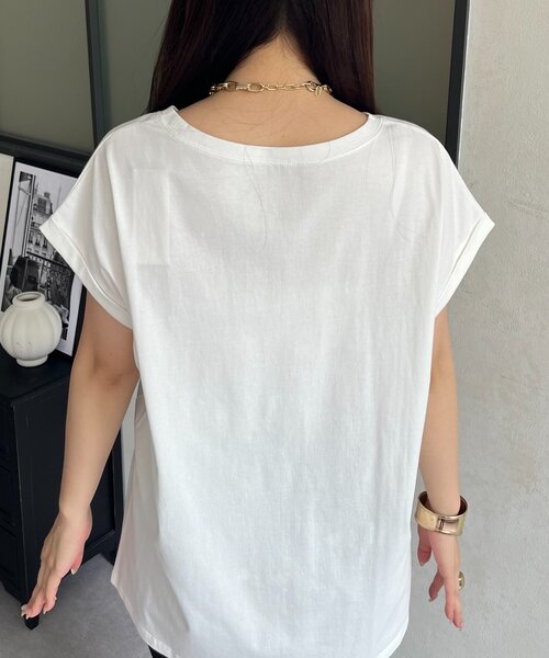 prose verse(プロズヴェール)の「サイドスリットオーバーサイズフォトTシャツ(Tシャツ/カットソー・レディース・オフホワイト/ブラウン/ブラック・FREE)」の17枚目の写真