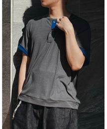 GEN_DAI（ゲンダイ）の「GEN_DAI/ゲンダイ/henry neck RIB T-SHIRT（Tシャツ/カットソー）」