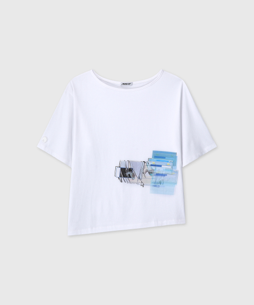MIUKI（ミユキ）の「[nyzziz x MIUKI] Internet One Shourder (White)（Tシャツ/カットソー・レディース・その他・OS）」の3枚目の写真
