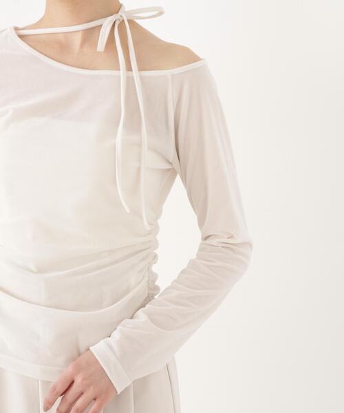 PROPORTION BODY DRESSING(プロポーションボディドレッシング)の「<a>リボンシアーベロアカットソー / 1216260900(Tシャツ/カットソー・レディース・ホワイト系その他/ブラウン・FREE)」の5枚目の写真