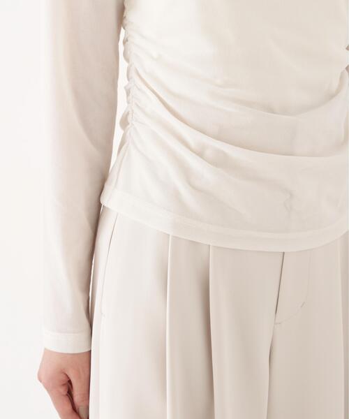 PROPORTION BODY DRESSING(プロポーションボディドレッシング)の「<a>リボンシアーベロアカットソー / 1216260900(Tシャツ/カットソー・レディース・ホワイト系その他/ブラウン・FREE)」の6枚目の写真