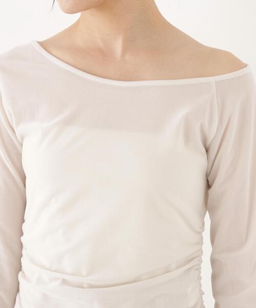 PROPORTION BODY DRESSING(プロポーションボディドレッシング)の「<a>リボンシアーベロアカットソー / 1216260900(Tシャツ/カットソー・レディース・ホワイト系その他/ブラウン・FREE)」の7枚目の写真
