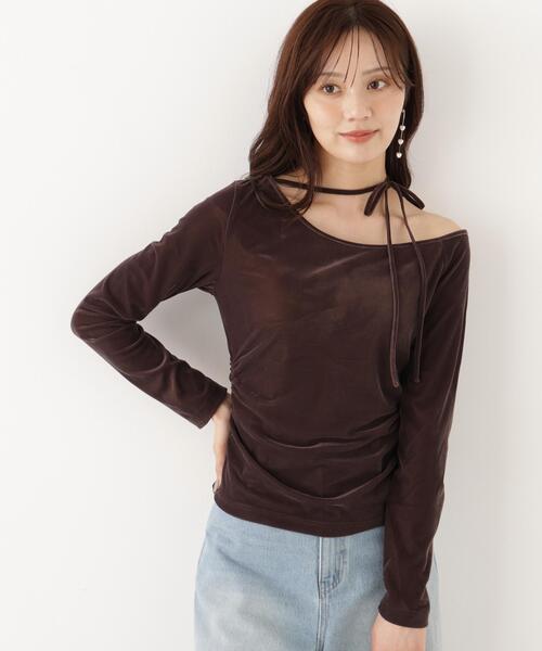 PROPORTION BODY DRESSING(プロポーションボディドレッシング)の「<a>リボンシアーベロアカットソー / 1216260900(Tシャツ/カットソー・レディース・ホワイト系その他/ブラウン・FREE)」の11枚目の写真