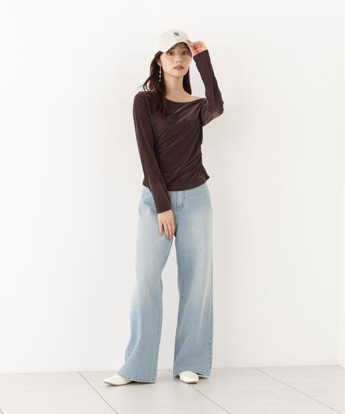 PROPORTION BODY DRESSING(プロポーションボディドレッシング)の「<a>リボンシアーベロアカットソー / 1216260900(Tシャツ/カットソー・レディース・ホワイト系その他/ブラウン・FREE)」の17枚目の写真