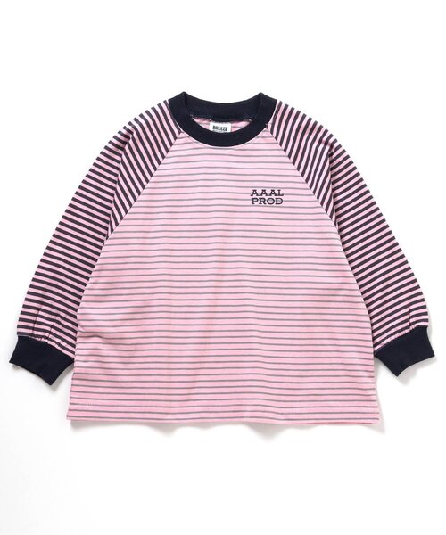 BREEZE(ブリーズ)の「【AAAL PROD】ボーダーTシャツ(Tシャツ/カットソー・キッズ・ベージュ/ピンク/グリーン/ブルー・110/120/130/150/140/100/90/160)」の4枚目の写真