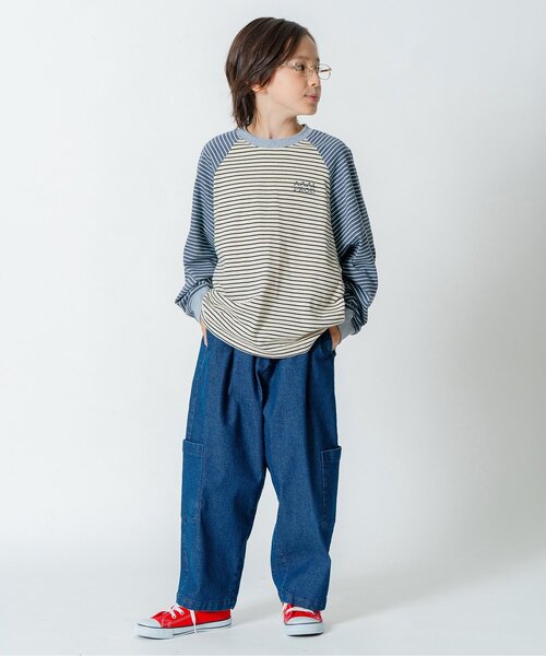 BREEZE(ブリーズ)の「【AAAL PROD】ボーダーTシャツ(Tシャツ/カットソー・キッズ・ベージュ/ピンク/グリーン/ブルー・110/120/130/150/140/100/90/160)」の6枚目の写真