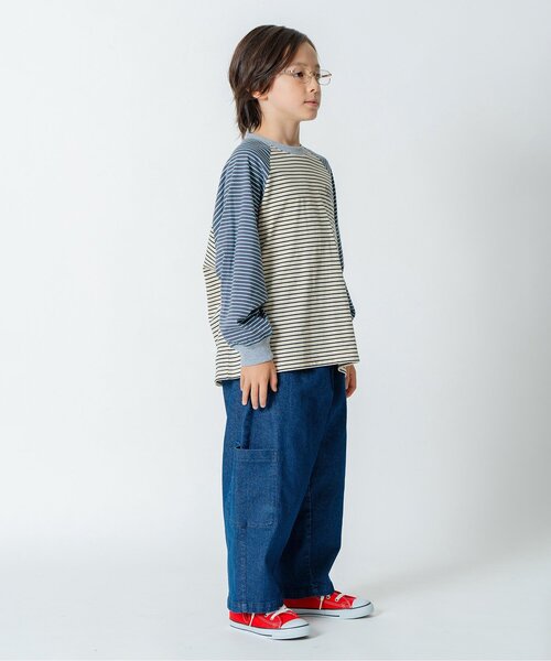BREEZE(ブリーズ)の「【AAAL PROD】ボーダーTシャツ(Tシャツ/カットソー・キッズ・ベージュ/ピンク/グリーン/ブルー・110/120/130/150/140/100/90/160)」の7枚目の写真