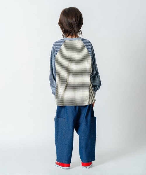 BREEZE(ブリーズ)の「【AAAL PROD】ボーダーTシャツ(Tシャツ/カットソー・キッズ・ベージュ/ピンク/グリーン/ブルー・110/120/130/150/140/100/90/160)」の8枚目の写真