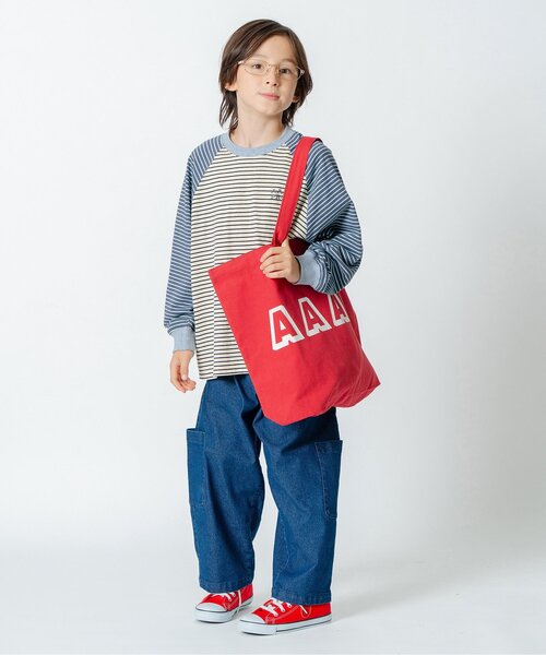 BREEZE(ブリーズ)の「【AAAL PROD】ボーダーTシャツ(Tシャツ/カットソー・キッズ・ベージュ/ピンク/グリーン/ブルー・110/120/130/150/140/100/90/160)」の9枚目の写真