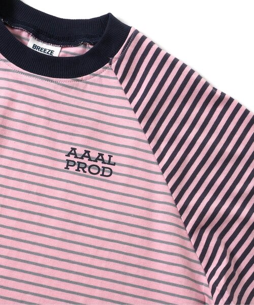 BREEZE(ブリーズ)の「【AAAL PROD】ボーダーTシャツ(Tシャツ/カットソー・キッズ・ベージュ/ピンク/グリーン/ブルー・110/120/130/150/140/100/90/160)」の11枚目の写真